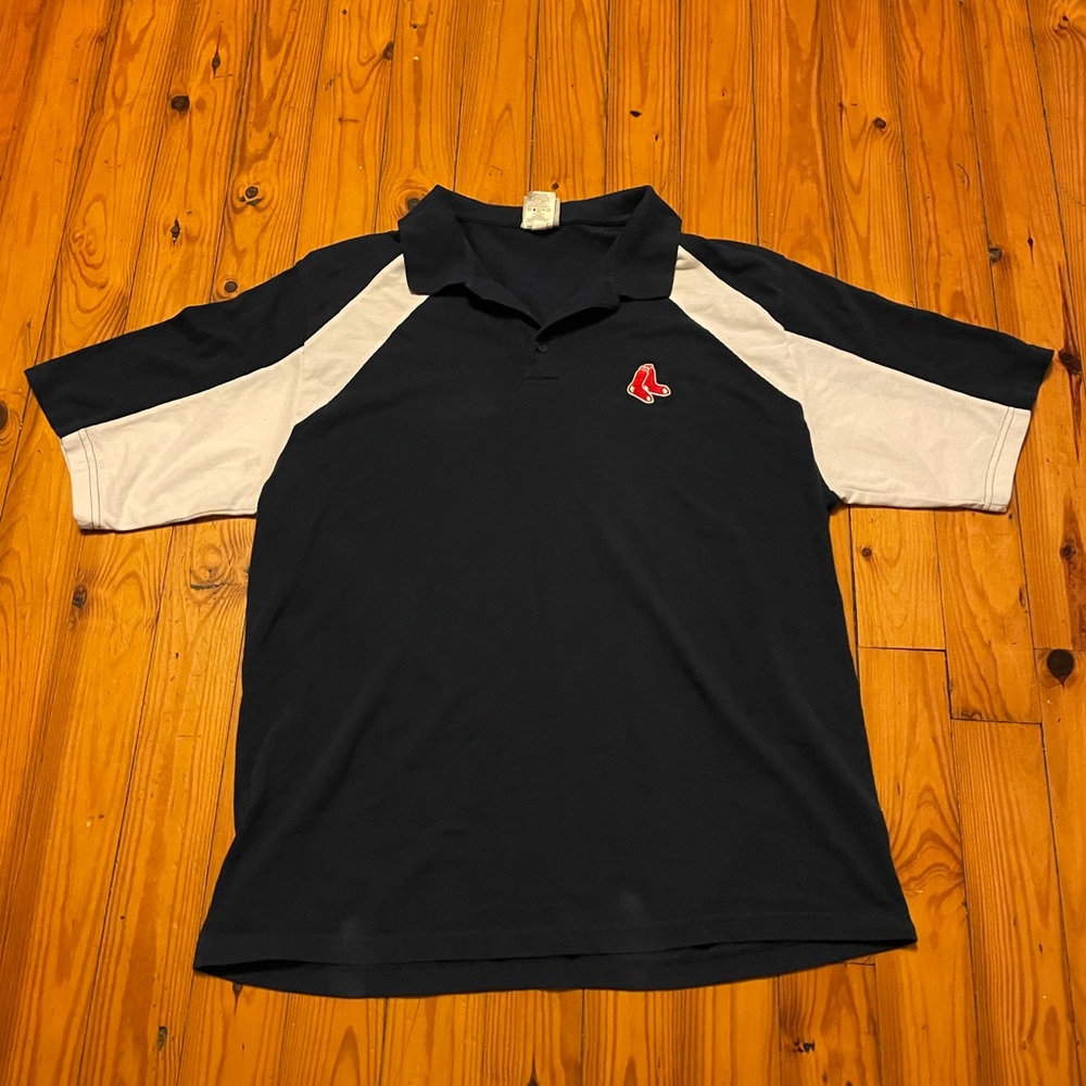 Boston Red Sox button up vintage polo. MLB genuine merchandise
